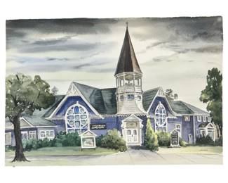 Signed Art Landy Landscape Watercolor Painting

