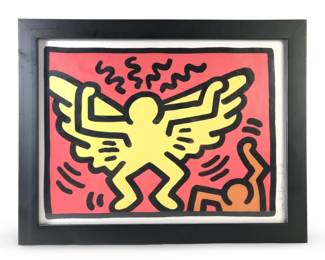 Signed Keith Haring 89 Pop Shop IV Serigraph

