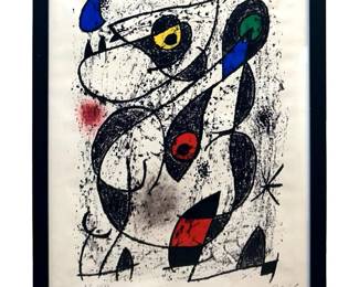 Joan Miro “A La Encre II" Fine Canvas Print
