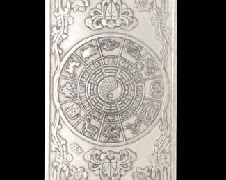 Vintage Chinese Marked Silver Pig Zodiac Bar
