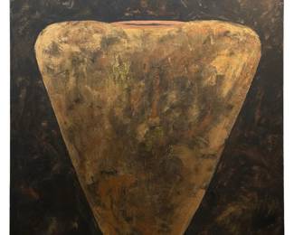 Signed Michelle Y Williams “Vessel" Oil on Canvas
