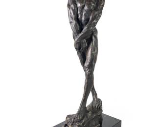 Signed Rodin Adam Nude Bronze Sculpture
