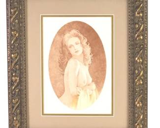 Signed L. Russomanno Vanity Etching

