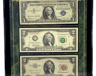3pc US Historic Currency Collection

