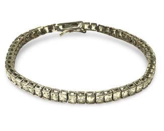 Excellent Sterling Silver CZ Tennis Bracelet
