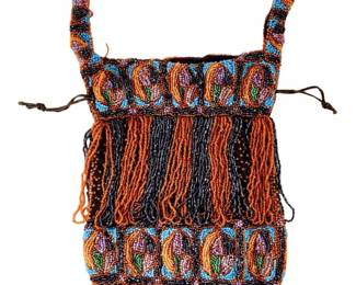 Multi-Colored Beaded Hand Purse
