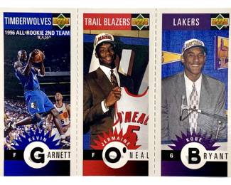 1996 Garnett/O’Neal/Bryant Rookie Card Panel
