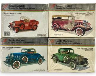 4pc Die Cast Scale Model Car Collection
