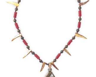 Sedona Artisan MOP Claw Elephant Pendant Necklace
