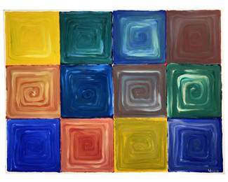 Signed Michelle Y Williams Vibrant Oil on Canvas
