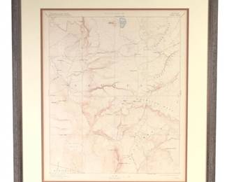 Antique Arizona Reconnaissance Map Print
