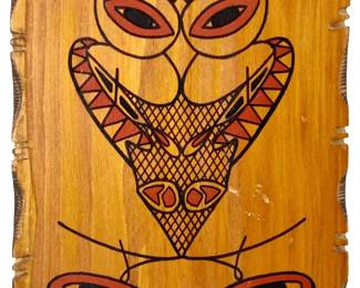 ‘90 Signed Owen Alaskan Good Luck Totem Plaque
