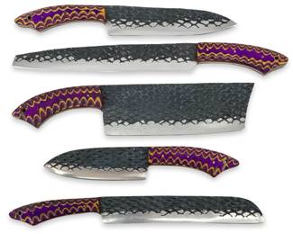 5pc Hand Forged Steel Kitchen Knife Set
