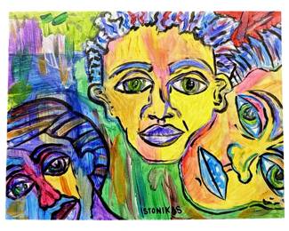 Signed James Stonikas Acrylic on Canvas Panel
