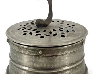 Vintage Italian Pewter Cricket Box
