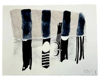 Janessa Goodman “Burlap & Indigo" Lithograph
