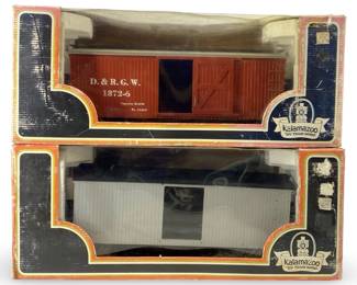 2pc Kalamazoo Toy Train Works Boxcars
