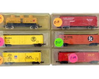 6pc N-Scale Freight Train Cars
