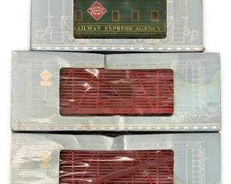 Railway Express Agency Model Train Boxcars
