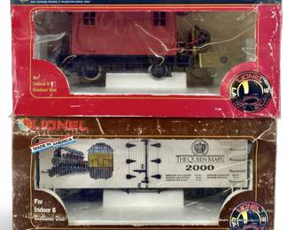 2pc Lionel Large Scale Bachmann Reefer & Boxcar
