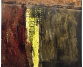 Signed Michelle Y Williams Abstract Oil on Canvas
