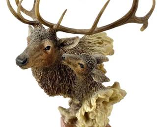 Resin Elk Head Sculpture
