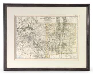 The Century Atlas Antique Arizona New Mexico Map
