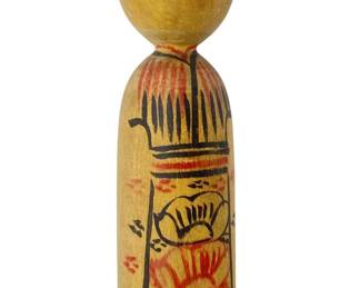 Japanese Takumi Carved Wood Kokeshi Dolls
