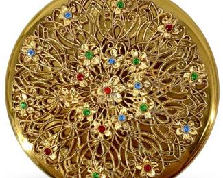 Art Deco Rhinestone Decorated Compact
