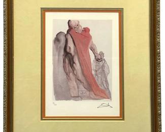 Hand Signed Dali “Purgatory Canto 5" Lithograph
