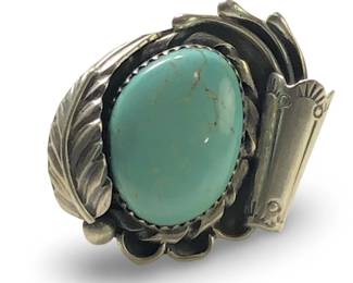 Herbert J. Aguayo Native Sterling Turquoise Ring
