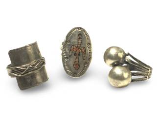 (3) Stunning Silver & Sterling Silver Rings
