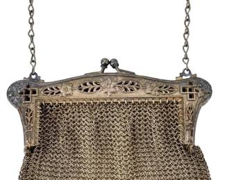 Antique German Silver Chainmail Purse
