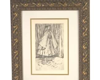 Signed Whistler The Forge Impressed Etching
