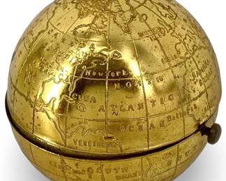 Brass MCM Pygmalion Globe Compact
