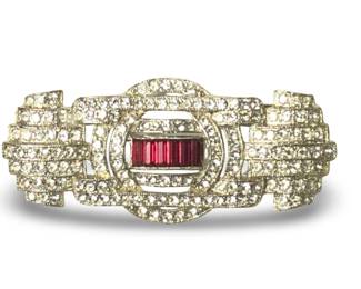 Stunning Art Deco Coro Rhinestone Brooch
