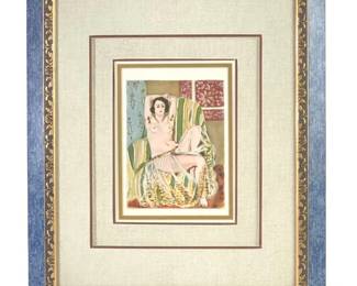 Henri Matisse Exotic Nude Lithograph W/COA
