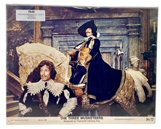 Original “Three Musketeers" Litho Theater Card
