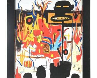 Jean-Michel Basquiat Abstract Rubber Serigraph

