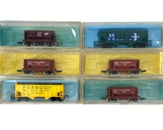 6pc Atlas N-Scale Train Cars
