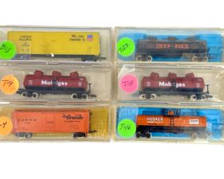 6pc Atlas/Life-Like N-Scale Tank & Boxcars
