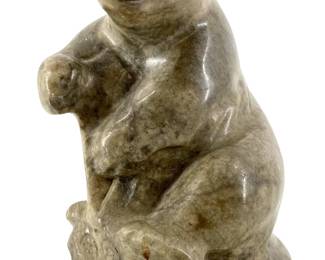 Zuni Hand Carved Soapstone Bear
