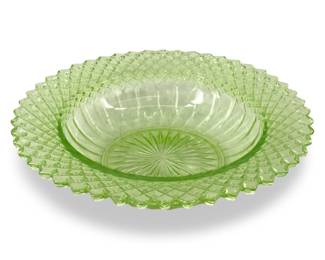 Green Uranium Glass Bowl

