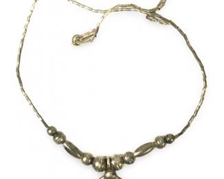 Native American Liquid Silver Turquoise Necklace
