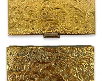 2pc Enameled MCM Music Box Compacts
