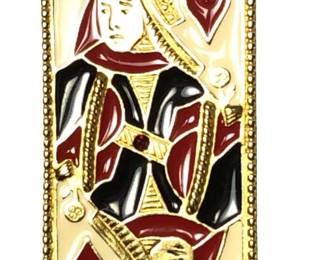 Aesthetic Trifari Queen of Hearts Gold Tone Brooch
