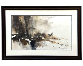 Signed Morten E. Solberg Autumn Landscape Print
