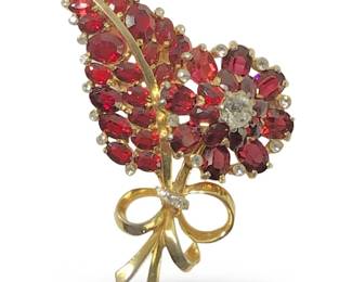 Vintage Mesmerizing Mazer Rhinestone Brooch
