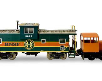 Die Cast BNSF Caboose & Orange Switch Engine
