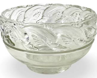 Tiffany & Co. Crystal Interlocking Dolphins Bowl
